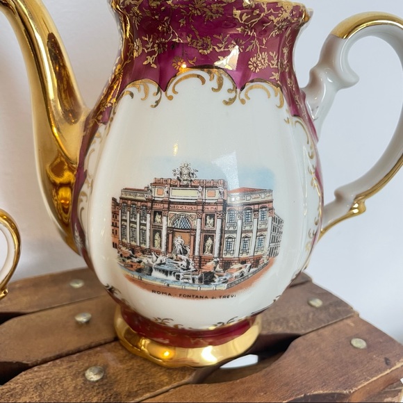 Rare Vintage Italian China Tea Set - ANTIQUE - Picture 7 of 12